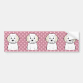 Cavachon Cartoon Autoaufkleber (Vorne)