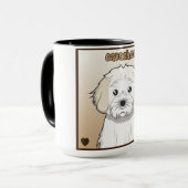 Cavachon Cartoon Tasse (Vorderseite Links)