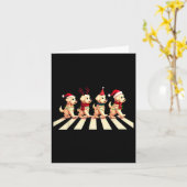 Cavachon Dog Crossing Road Xmas Karte (Gelbe Blume)