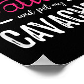 Cavachon Dog Lover Tattoo Funny Dog Mama Geschenk Poster (Ecke)