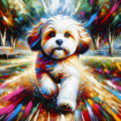 Cavachon Dog Portrait Akryllische Kunst Print Dog  Puzzle