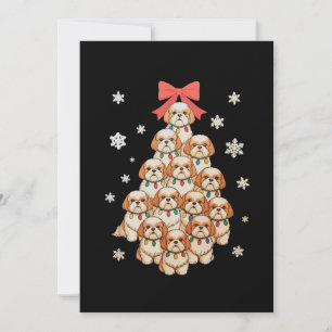 Cavachon-Hund-Weihnachtsbaum Weihnachten-Feiertags Feiertagskarte