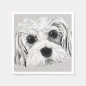 Cavachon-Hund, zeichnend, niedlich Serviette (Vorderseite)