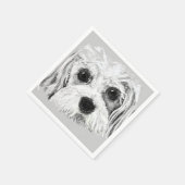 Cavachon-Hund, zeichnend, niedlich Serviette (Ecke)