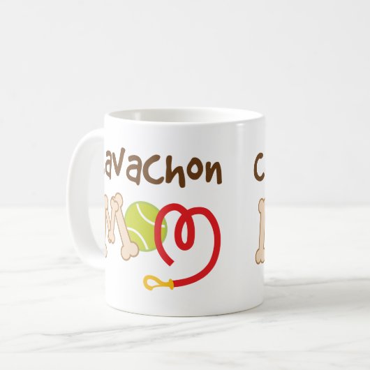 Cavachon Hundezucht-Mama-Geschenk Kaffeetasse (Vorderseite Links)