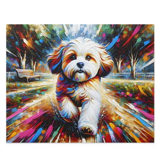 Cavachon Rätsel: Sable und Weiß Cavalier Bichon Puzzle