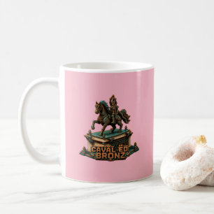 Caval ed Bronz - Torino Statuen Blocky Voxel Art Kaffeetasse