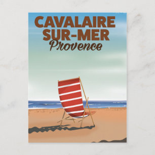 Cavalaire-sur-Mer Provence Strand Reiseplakat Postkarte