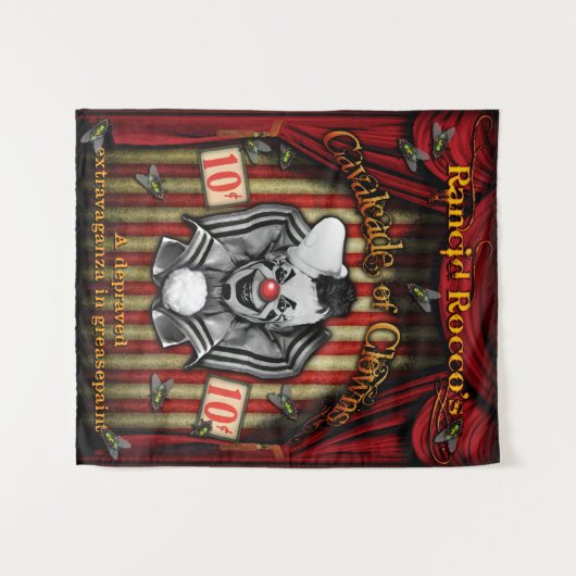 Cavalcade der Clowns Sideshow-Banner Wandteppich (Vorderseite (Horizontal))