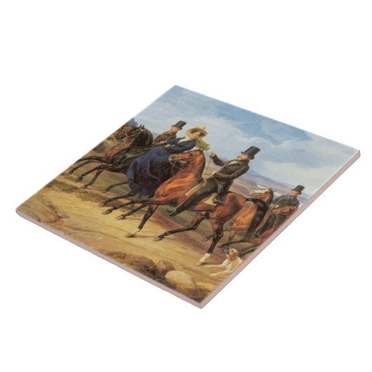 Cavalcade vor Schloss Heiligenberg Fliese (Seite)