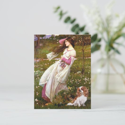 Cavalier 2 (Bl) - Windblumen Postkarte (Stehend Vorderseite)