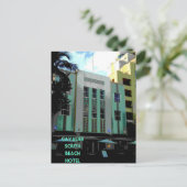 Cavalier Art Deco Miami Poster Postkarte (Stehend Vorderseite)