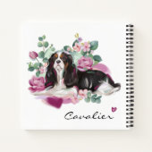 Cavalier Art Design Note Book | Rosa Blumen Notizblock (Rückseite)