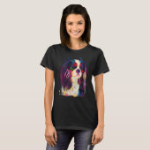 Cavalier Beautiful Look Splash Painting T-Shirt (Vorne ganz)