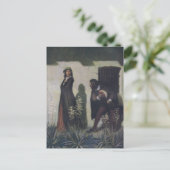 Cavalier Bowing an die Frau Postkarte (Stehend Vorderseite)