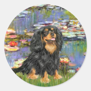 Cavalier (BT) - Lilien 2 Runder Aufkleber