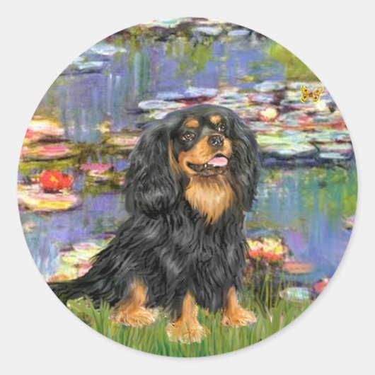 Cavalier (BT) - Lilien 2 Runder Aufkleber (Vorderseite)