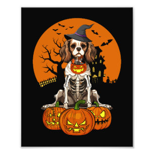 Cavalier Charles Spaniel Dog Halloween Fotodruck
