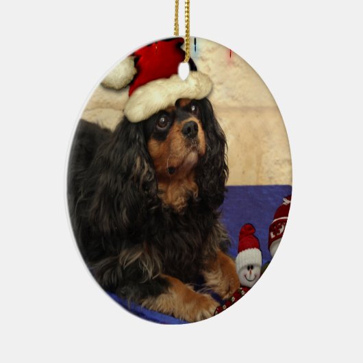 Cavalier Christmas Keramik Ornament (Rechts)