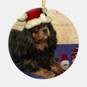 Cavalier Christmas Keramik Ornament (Vorne)
