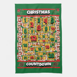 Cavalier Countdown Weihnachten Adventskalender Hun Geschirrtuch