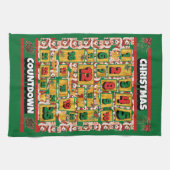 Cavalier Countdown Weihnachtskalender Hund Geschirrtuch (Horizontal)