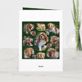 Cavalier Dog Foto Collage Happy Birthday, Karte (Rückseite)