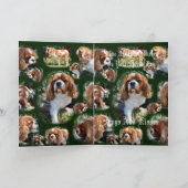 Cavalier Dog Foto Collage Happy Birthday, Karte (Innenseite)