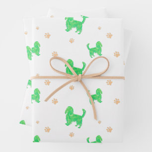 Cavalier-Geschenkpapier – Minimal Grünes Geschenk Geschenkpapier Set
