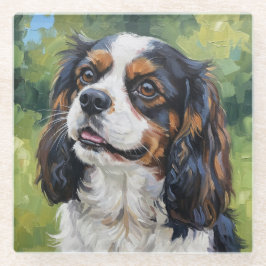 Cavalier Glass Coaster for Dog Lovers Glasuntersetzer