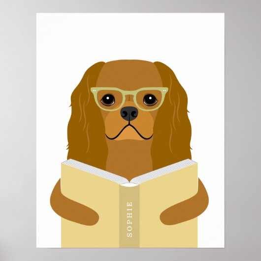 Cavalier Hund personalisierter Druck Poster (Vorne)