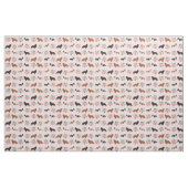 cavalier kc spaniel dog pink floral stoff (Fat Quarter (45,7 x 55,9 cm))
