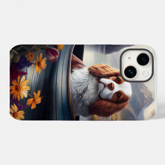 Cavalier King auf einem Paddel: Ein Landschaftlich Case-Mate iPhone Hülle (Rückseite (Horizontal))