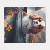 Cavalier King auf einem Paddel: Ein Landschaftlich Fleecedecke (Vorderseite (Horizontal))