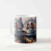 Cavalier King auf einem Paddel: Ein Landschaftlich Kaffeetasse (Vorderseite Links)