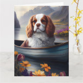 Cavalier King auf einem Paddel: Ein Landschaftlich Karte (Gelbe Blume)