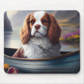 Cavalier King auf einem Paddel: Ein Landschaftlich Mousepad (Vorne)