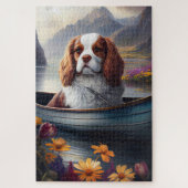 Cavalier King auf einem Paddel: Ein Landschaftlich Puzzle (Vertikal)