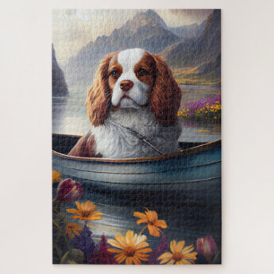 Cavalier King auf einem Paddel: Ein Landschaftlich Puzzle