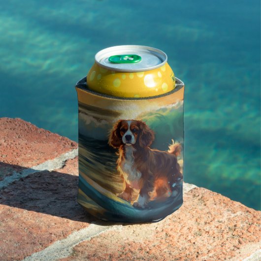 Cavalier King Beach Surfmalerei Dosenkühler (In Situ Pool)