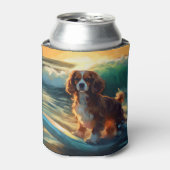 Cavalier King Beach Surfmalerei Dosenkühler (Kanne Vorderseite)