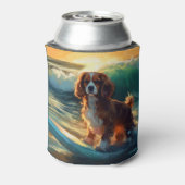 Cavalier King Beach Surfmalerei Dosenkühler (Kanne Rückseite)