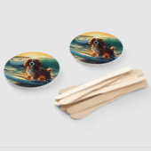 Cavalier King Beach Surfmalerei Fächer (Non-assembled)