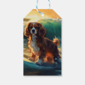Cavalier King Beach Surfmalerei Geschenkanhänger (Rückseite)