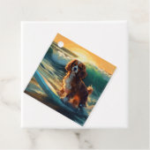 Cavalier King Beach Surfmalerei Geschenkanhänger (Beispiel)