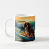 Cavalier King Beach Surfmalerei Kaffeetasse (Links)