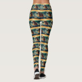 Cavalier King Beach Surfmalerei Leggings (Rückseite)
