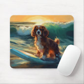 Cavalier King Beach Surfmalerei Mousepad (Mit Mouse)