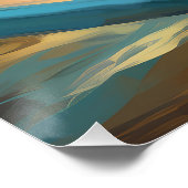 Cavalier King Beach Surfmalerei Poster (Ecke)