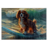 Cavalier King Beach Surfmalerei Schneidebrett (Vorderseite)